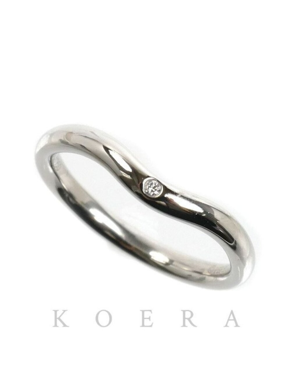 Tiffany & Co Platinum Curved Band Diamond Ring